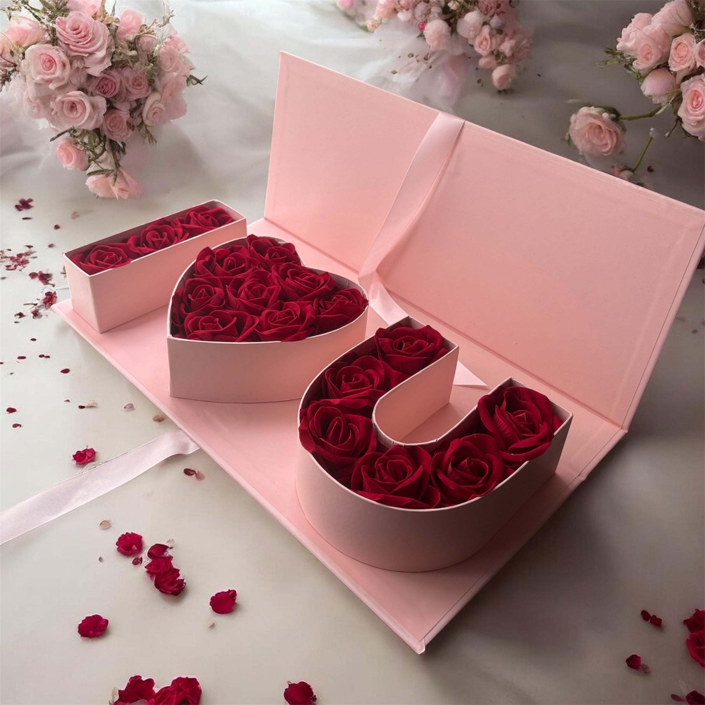 Rosenbox mit Samtrosen