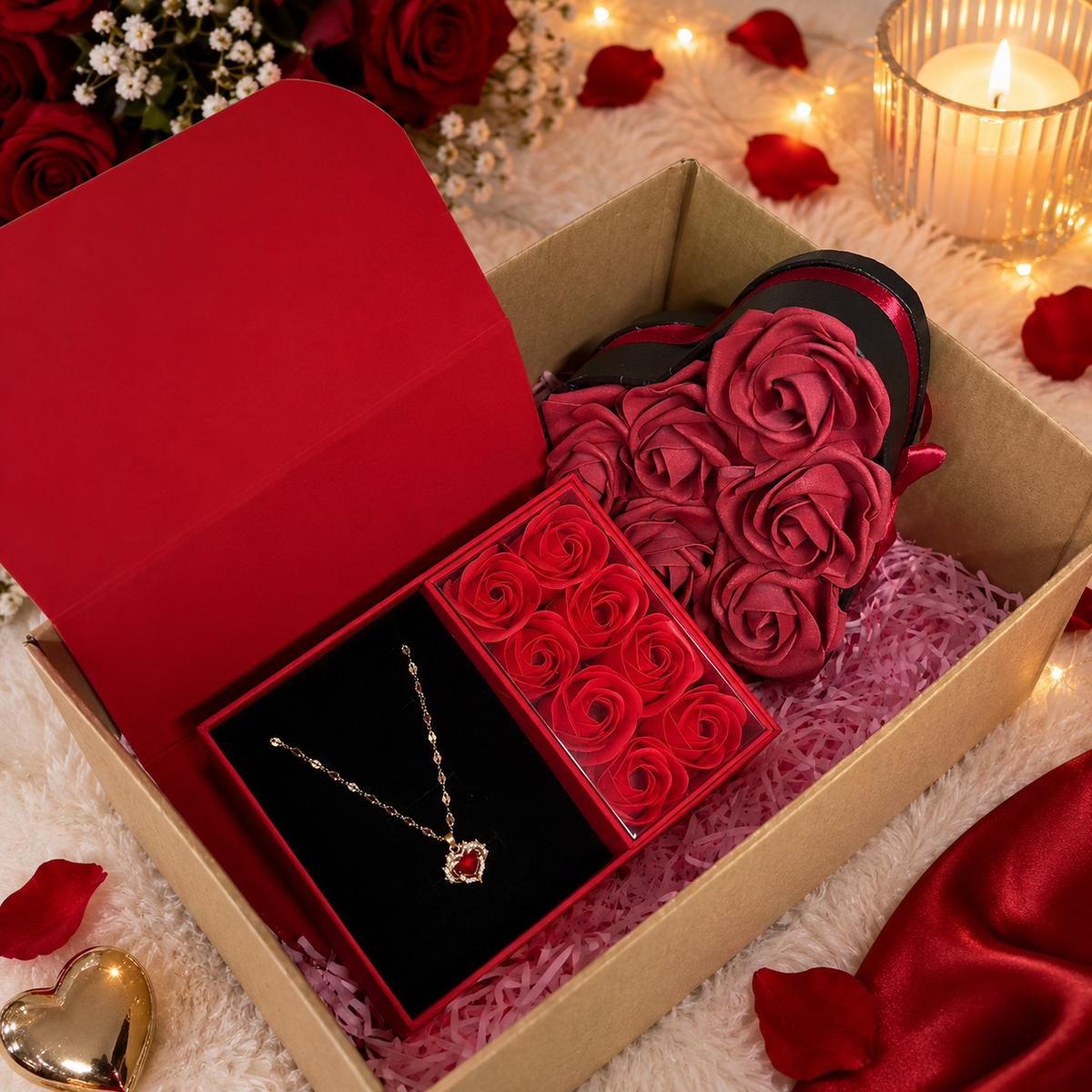 Geschenkset in Rot